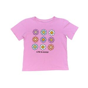 Life Is Good Smiley Flower Graphic Tee